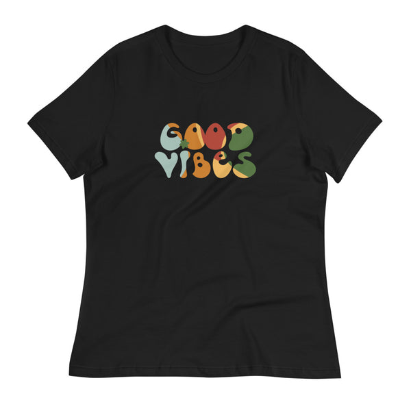 Women's relaxed softest and most comfortable t-shirt you'll ever own. "GOOD VIBES"