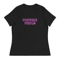 Women's relaxed fit and smooth fabric t-shirt  "PLUMERIA PERSON"