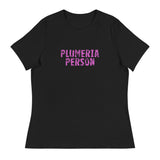 Women's relaxed fit and smooth fabric t-shirt  "PLUMERIA PERSON"