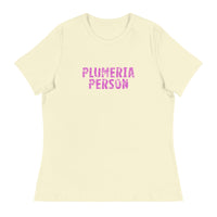 Women's relaxed fit and smooth fabric t-shirt  "PLUMERIA PERSON"