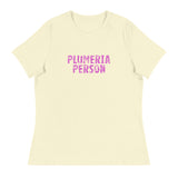 Women's relaxed fit and smooth fabric t-shirt  "PLUMERIA PERSON"