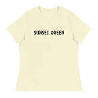 Soft and comfortable women's relaxed t-shirt "SUNSET QUEEN"