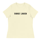 Soft and comfortable women's relaxed t-shirt "SUNSET QUEEN"