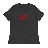 Women's relaxed softest and most comfortable t-shirt you'll ever own. "MERRY CHRISTMAS"