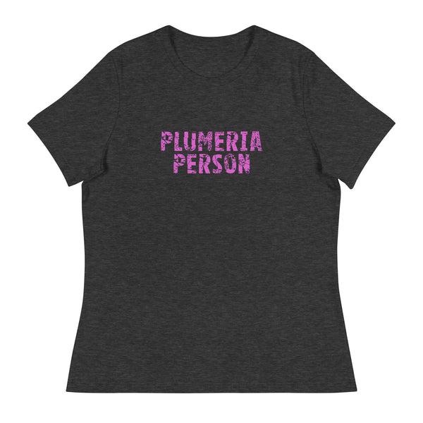 Women's relaxed fit and smooth fabric t-shirt  "PLUMERIA PERSON"