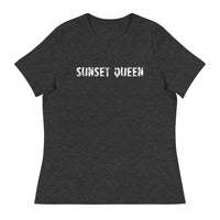 Soft and comfortable women's relaxed t-shirt "SUNSET QUEEN"