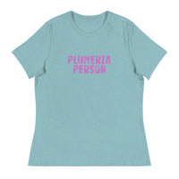 Women's relaxed fit and smooth fabric t-shirt  "PLUMERIA PERSON"