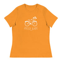 Women's relaxed softest and most comfortable t-shirt you'll ever own.  "BIKER BABE"