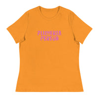 Women's relaxed fit and smooth fabric t-shirt  "PLUMERIA PERSON"