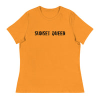 Soft and comfortable women's relaxed t-shirt "SUNSET QUEEN"