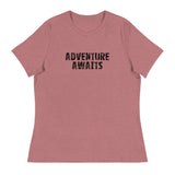 Women's Relaxed T-ShirtWomen's relaxed softest and most comfortable t-shirt you'll ever own. "ADVENTURE AWAITS"