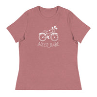 Women's relaxed softest and most comfortable t-shirt you'll ever own.  "BIKER BABE"