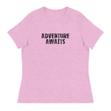 Women's Relaxed T-ShirtWomen's relaxed softest and most comfortable t-shirt you'll ever own. "ADVENTURE AWAITS"