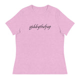 Softest and most comfortable Women's Relaxed T-Shirt "Giddythefup"