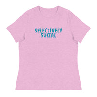 Women's relaxed softest and most comfortable t-shirt you'll ever own. "SELECTIVELY SOCIAL"