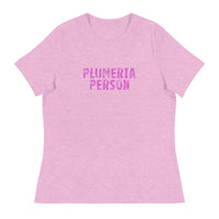 Women's relaxed fit and smooth fabric t-shirt  "PLUMERIA PERSON"