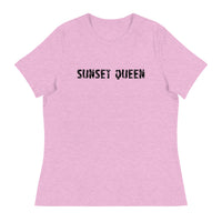 Soft and comfortable women's relaxed t-shirt "SUNSET QUEEN"