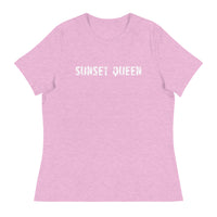 Soft and comfortable women's relaxed t-shirt "SUNSET QUEEN"