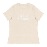 Women's Relaxed T-Shirt that just might be the softest and most comfortable women's t-shirt you'll ever own. "FINALLY A BADDY" "