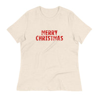 Women's relaxed softest and most comfortable t-shirt you'll ever own. "MERRY CHRISTMAS"