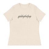 Softest and most comfortable Women's Relaxed T-Shirt "Giddythefup"