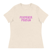 Women's relaxed fit and smooth fabric t-shirt  "PLUMERIA PERSON"