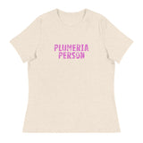 Women's relaxed fit and smooth fabric t-shirt  "PLUMERIA PERSON"