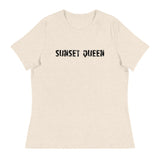 Soft and comfortable women's relaxed t-shirt "SUNSET QUEEN"