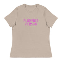 Women's relaxed fit and smooth fabric t-shirt  "PLUMERIA PERSON"