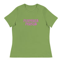 Women's relaxed fit and smooth fabric t-shirt  "PLUMERIA PERSON"