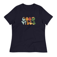 Women's relaxed softest and most comfortable t-shirt you'll ever own. "GOOD VIBES"