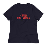 Women's relaxed softest and most comfortable t-shirt you'll ever own. "MERRY CHRISTMAS"