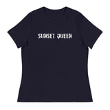 Soft and comfortable women's relaxed t-shirt "SUNSET QUEEN"