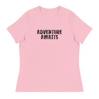 Women's Relaxed T-ShirtWomen's relaxed softest and most comfortable t-shirt you'll ever own. "ADVENTURE AWAITS"