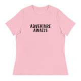 Women's Relaxed T-ShirtWomen's relaxed softest and most comfortable t-shirt you'll ever own. "ADVENTURE AWAITS"