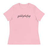 Softest and most comfortable Women's Relaxed T-Shirt "Giddythefup"