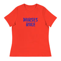 Women's relaxed softest and most comfortable t-shirt you'll ever own. "NURSES RULE"