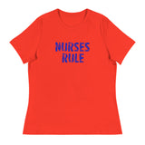 Women's relaxed softest and most comfortable t-shirt you'll ever own. "NURSES RULE"