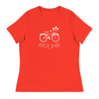 Women's relaxed softest and most comfortable t-shirt you'll ever own.  "BIKER BABE"