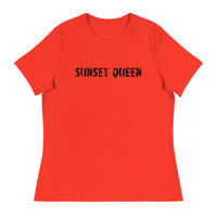 Soft and comfortable women's relaxed t-shirt "SUNSET QUEEN"