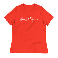 Soft and comfortable women's relaxed t-shirt "SUNSET QUEEN"