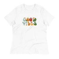 Women's relaxed softest and most comfortable t-shirt you'll ever own. "GOOD VIBES"