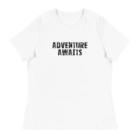 Women's Relaxed T-ShirtWomen's relaxed softest and most comfortable t-shirt you'll ever own. "ADVENTURE AWAITS"