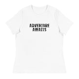 Women's Relaxed T-ShirtWomen's relaxed softest and most comfortable t-shirt you'll ever own. "ADVENTURE AWAITS"