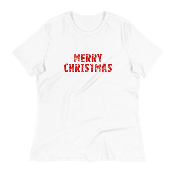 Women's relaxed softest and most comfortable t-shirt you'll ever own. "MERRY CHRISTMAS"