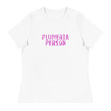 Women's relaxed fit and smooth fabric t-shirt  "PLUMERIA PERSON"